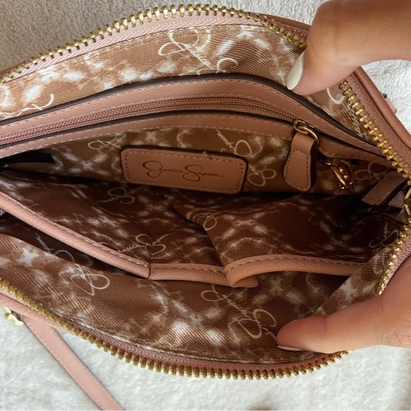 Jessica Simpson Y2K Blush Pink and Gold Crossbody Purse/Clutch One Size - Picture 5 of 6